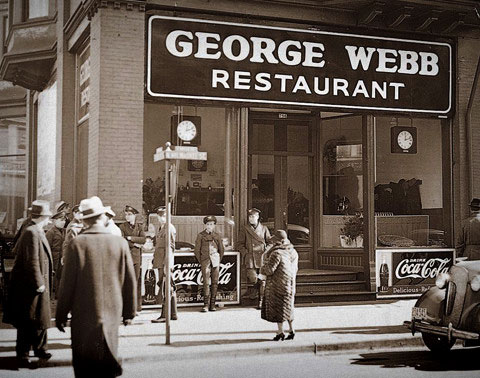 original black and white George Webb Restaurant